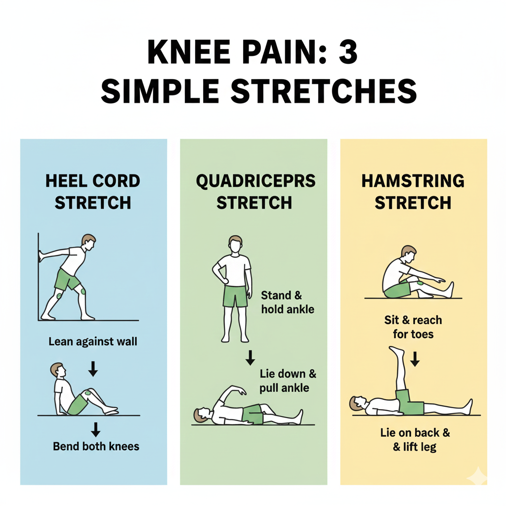 3 Simple Stretches se Knee Pain mein